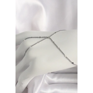 Pirinç Gümüş Renk Pul Detaylı Kadın Şahmeran