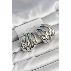 Pirinç Gümüş Renk Vintage Kadın Küpe