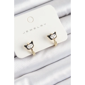 Pirinç Kuromi Model Gold Renk Çocuk Küpe