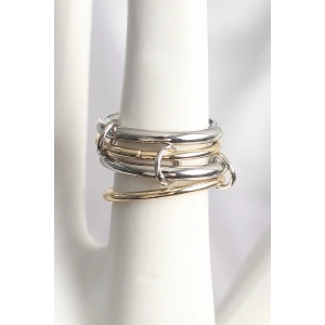 Pirinç Mix Renk 4Lü Model Kadın Yüzük