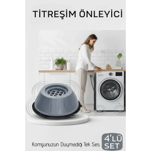 Premium 4'lü Titreşim Önleyici Kauçuk Ayak Seti - Ultra Sessiz ve Sarsıntısız Yıkama Teknolojisi