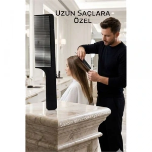 Profesyonel Antistatik Uzun Saç Kesim Tarağı – Isıya Dayanıklı ve Ergonomik 23 cm