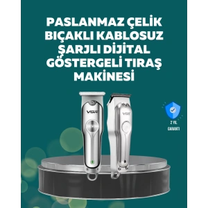 Profesyonel Saç ve Sakal Kesme Makinesi – Şarjlı, Sessiz Motor, Ayarlanabilir Tarak