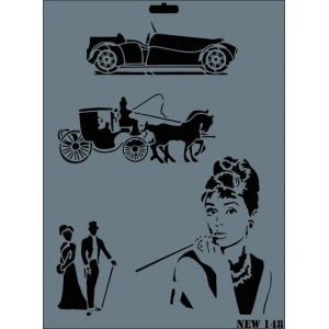 Rich New Seri N-148 Stencil 35x25 cm