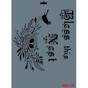 Rich New Seri N-332 Stencil 35x25 cm