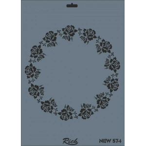 Rich New Seri N-574 Stencil 35x25 cm