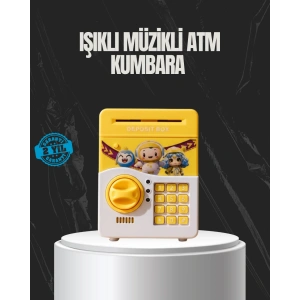 Sarı Renk Otomatik Para Çeken Şifreli Çocuk Kumbarası