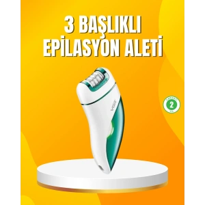 Şarjlı 3’ü 1 Arada VGR Epilatör LED Işıklı Suya Dayanıklı Hassas Bölge Epilasyon Makinesi