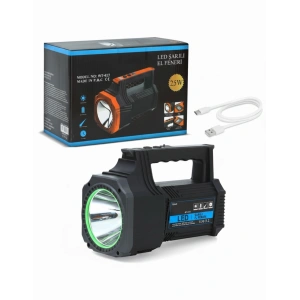 Şarjlı Dev Boy El Feneri 25W Süper Parlak LED El Lambası Kamp, Av ve Güvenlik İçin İdeal