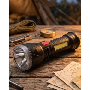 Şarjlı LED El Feneri 9 LED Güçlü Işık ve 4 Modlu Kullanım