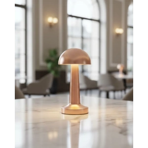 Şarjlı LED Masa Lambası 3 Kademe Dokunmatik Bronz Modern Tasarım