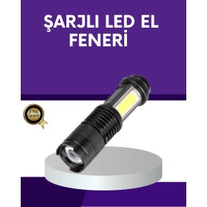 Şarjlı Mini LED El Feneri 2000 Lümen Su Geçirmez