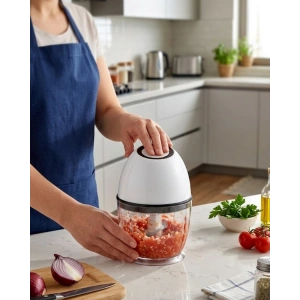 Şarjlı Mutfak Doğrayıcı 450 ML Sebze ve Sarımsak Doğrayıcı