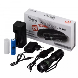 Şarjlı Zoomlu Acil Durum Feneri Wt-037