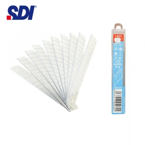 SDI 1403 Çelik Maket Bıçağı Falçata Ucu Yedeği 9mm 60 Derece Küçük 10'lu