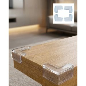 Şeffaf Masa Kenar Koruyucu 4 Lü Set Mobilya Köşe Koruma Aparatı