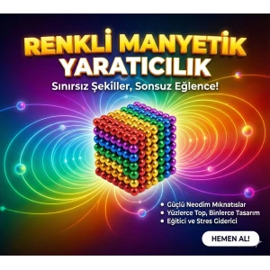 Sihirli Manyetik Toplar Dyum Mıknatıs Küp Bilye 216 Adet Cube Küp Dymium