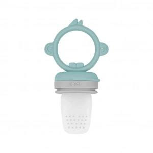 Silikon Püre Meyve Sebze Emziği Aqua Green / Powder Grey