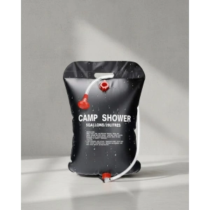 Solar Kamp Duşu 20 Litre Taşınabilir Şeffaf Su Seviyeli Dış Mekan Duş Sistemi