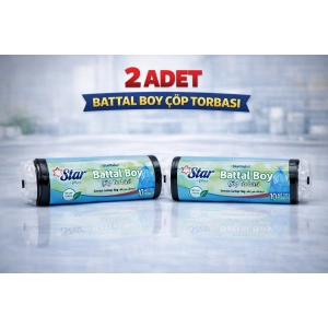 Star Plus Standart Büyük Boy Çöp Torbası 65x80 cm 10 Adet Dayanıklı Sızdırmaz Çöp Poşeti 2 Adet