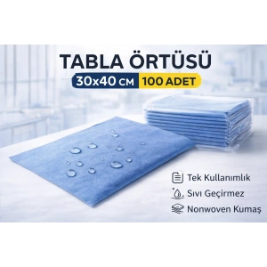 Tabla Örtüsü 30x40 Cm 100 Adet Tek Kullanımlık Sıvı Geçirmez Nonwoven Örtü