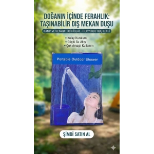 Taşınabilir Şarjlı Seyyar Duş Seti ( Pompa - Hortum - Duş Başlığı )