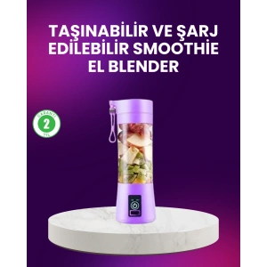 Taşınabilir Şişe Blender 380ml Şarjlı Spor Smoothie Shake Karıştırıcı
