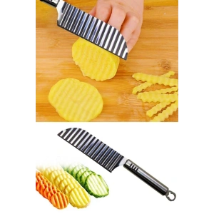 Tırtıklı Patates Kesme Bıçağı - Şekilli Sebze ve Meyve Dilimleyici