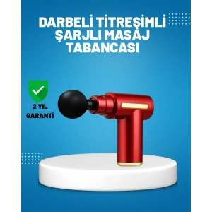 Titreşimli Masaj Tabancası 4 Başlıklı 6 Hız Ayarlı Kas Rahatlatıcı