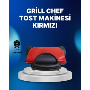 Tost Makinesi Kırmızı Döküm Plaka 6+ Dilim Çok Kapasiteli Izgara