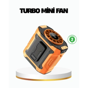 Turbo Mini Taşınabilir Fan – 100 Kademeli Dijital Hız Kontrolü ve Type-C Şarj