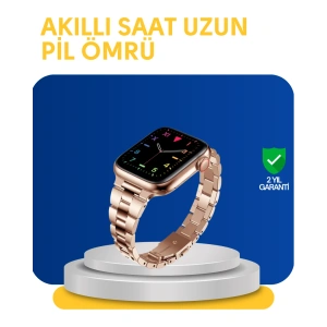 Türkçe Destekli Akıllı Saat Suya Dayanıklı Çok Fonksiyonlu