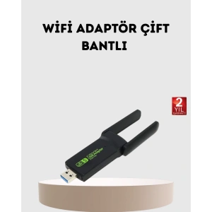 Ultratekno Dual Band WiFi Adaptör – 1200 Mbps, USB 3.0, Çift Antenli, Geniş Kapsama Alanı ve Yüksek Hız