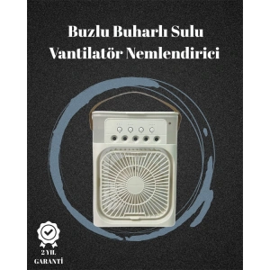 USB Bağlantılı 3ü 1 Arada Nemlendirici Mini Klima Fan | 7 Renk Işıklı