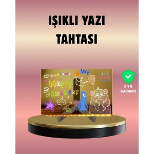 USB Bağlantılı LED Akrilik Çizim ve Not Tahtası