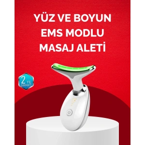 USB Şarjlı LED Işık Terapili Yüz Boyun Bakım Cihazı