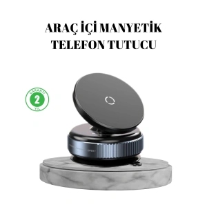 Vakumlu Vantuzlu Mıknatıslı Telefon Tutucu 360 Derece Döner