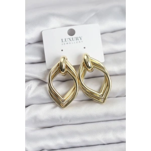 Vintage Gold Renk Pirinç Kadın Küpe