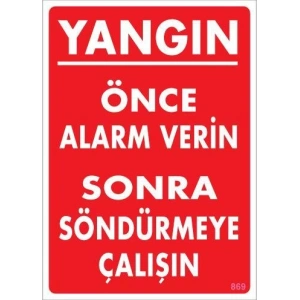 Yangın Nasıl Söndürülür Uyarı Levhası 25x35 KOD:869