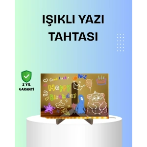Yaratıcı Çizim ve Mesajlar İçin LED Işıklı Renkli Tahta