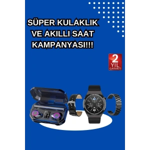 Yeni Nesil Kampanyası Bluetooth Bağlantılı Akıllı Saat ve Kablosuz Kulaklık Dijital Göstergeli