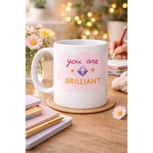 You Are Brilliant SEN HARİKASIN Yazılı Porselen Kupa MODEL 149 – Motivasyon Kupası – Moral Veren Kahve Kupası – Anlamlı Hediye Fikri