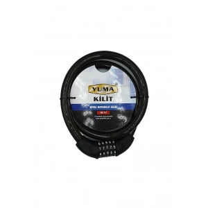 Yuma YM-747 120cm 20mm 5 Şifreli Siyah Motorsiklet Kilidi