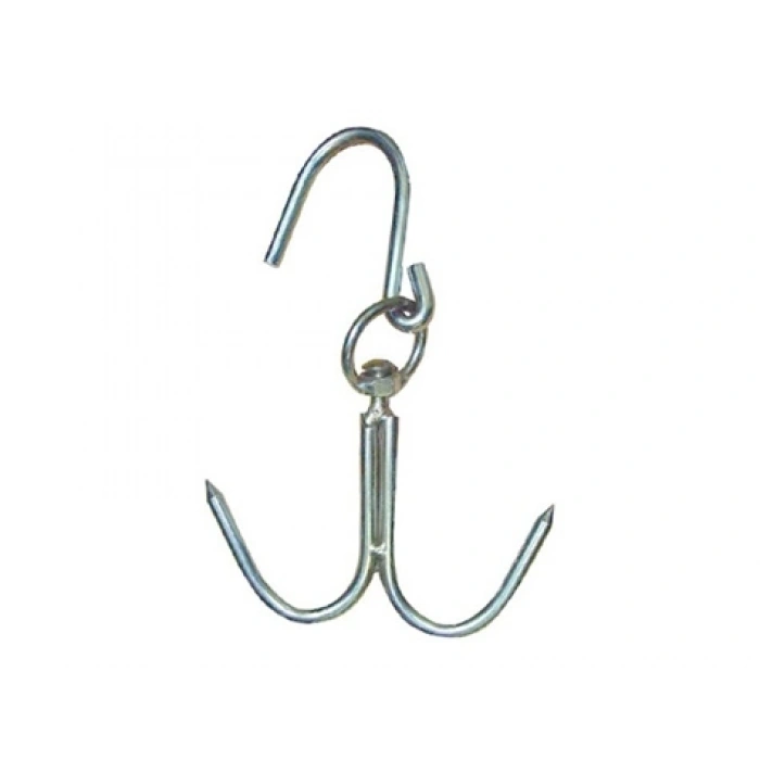 10 mm Kasap Et Kancası - 2'li Dönerli Set - Et İşleme - Hijyenik - Düzenli - Dayanıklı - Uzun Ömürlü