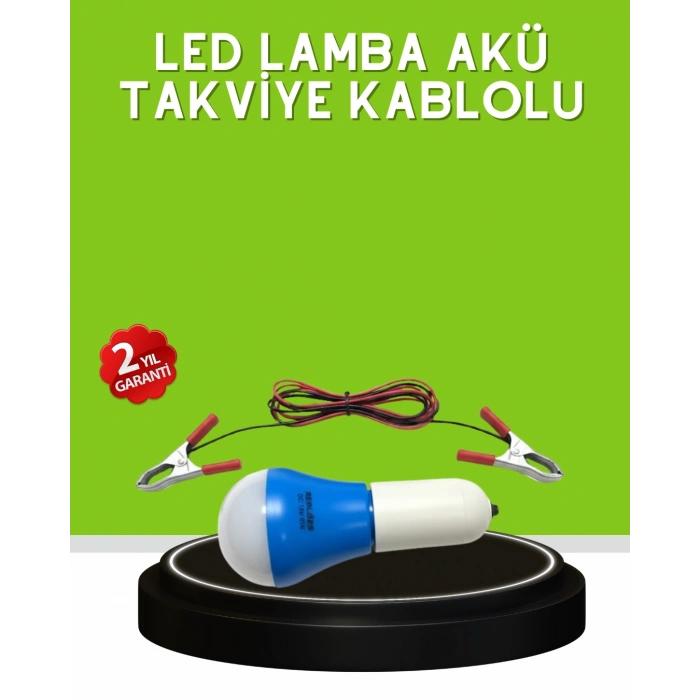 12V LED Ampul Anahtarlı Kablolu Pratik Aydınlatma