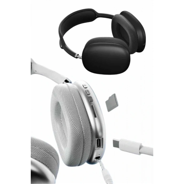 2025 Model Kulak Üstü Kablosuz Bluetooth Kulaklık Gürültü Azalta Uzun Pil