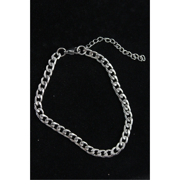 316L Çelik Klasik Model Gümüş Renk Erkek Bileklik