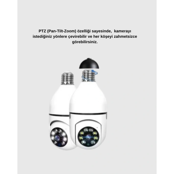 360 Derece Dönebilen Akıllı Duylu Kamera – PTZ, Uzaktan Kontrol, Hareket Algılama