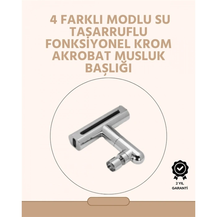 360° Dönüşlü Su Akışı Başlığı | 4ü 1 Arada Kullanım