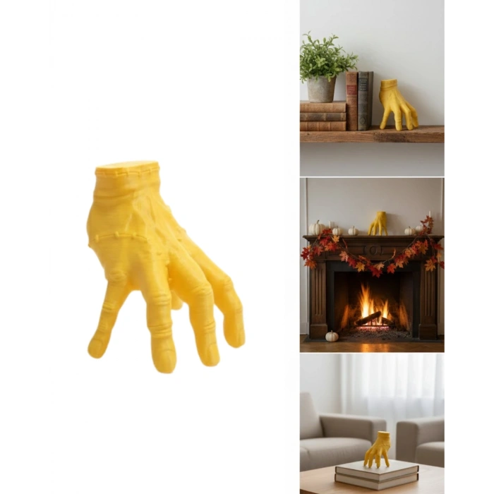 3D Modern Sarı El Biblo 17x16 cm Ev ve Ofis Dekorasyonu